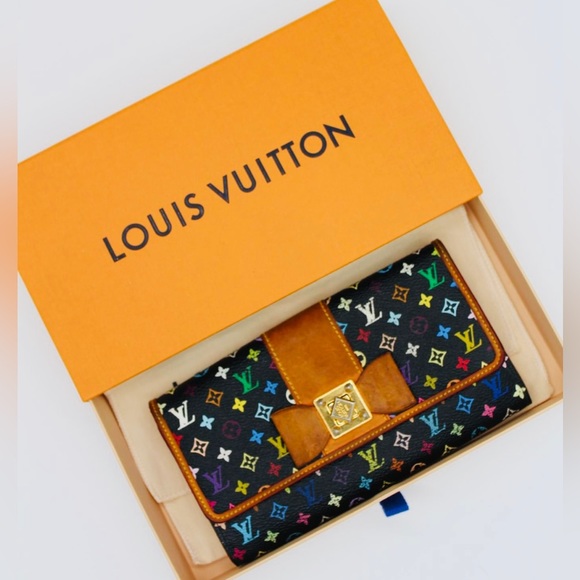 Louis Vuitton Handbags - RARE Louis Vuitton Sarah Noeud Takashi Bow Multicolore Long Bifold Wallet